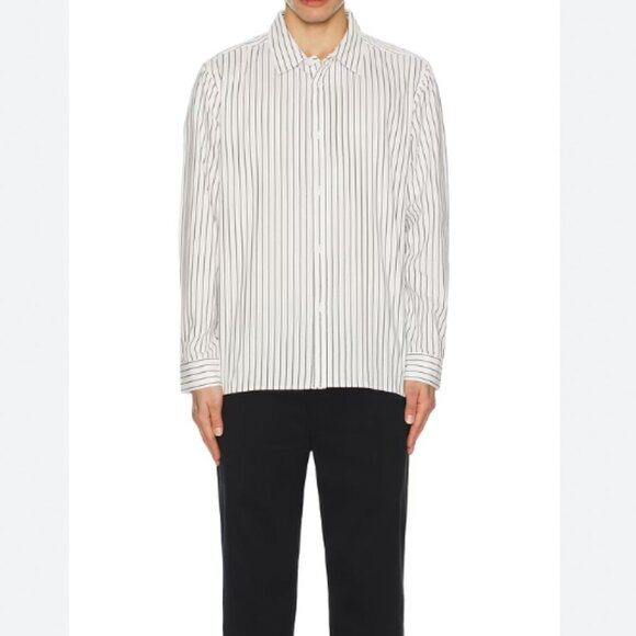 NWT Frame Classic Stripe Shirt Size Large - Picture 1 of 5